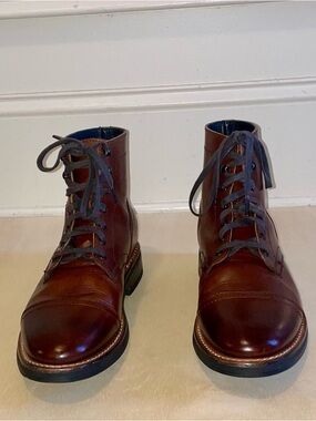 Thursday Boots Captain Classic Men's Brandy Brown Leather Lace-Up Boots